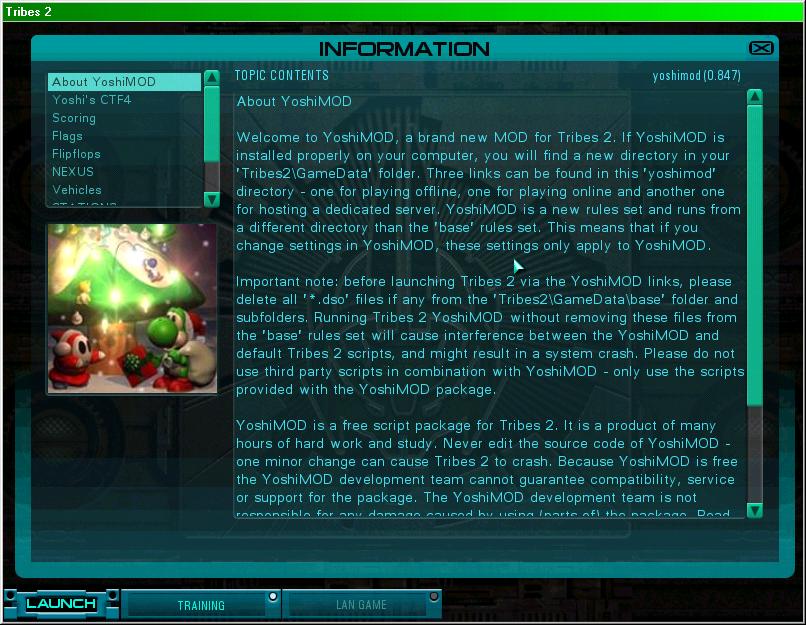 YoshiMod CTF4 Screenshot of Game Type Introduction